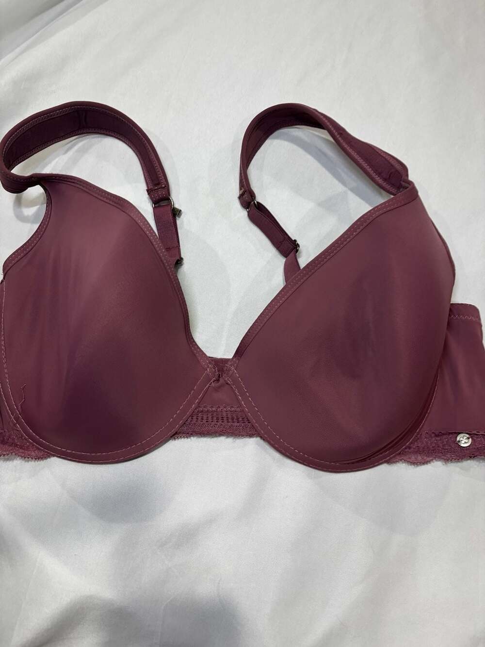 Lucky Brand Underwire Smooth T-Shirt Bra 42D Plum Mauve